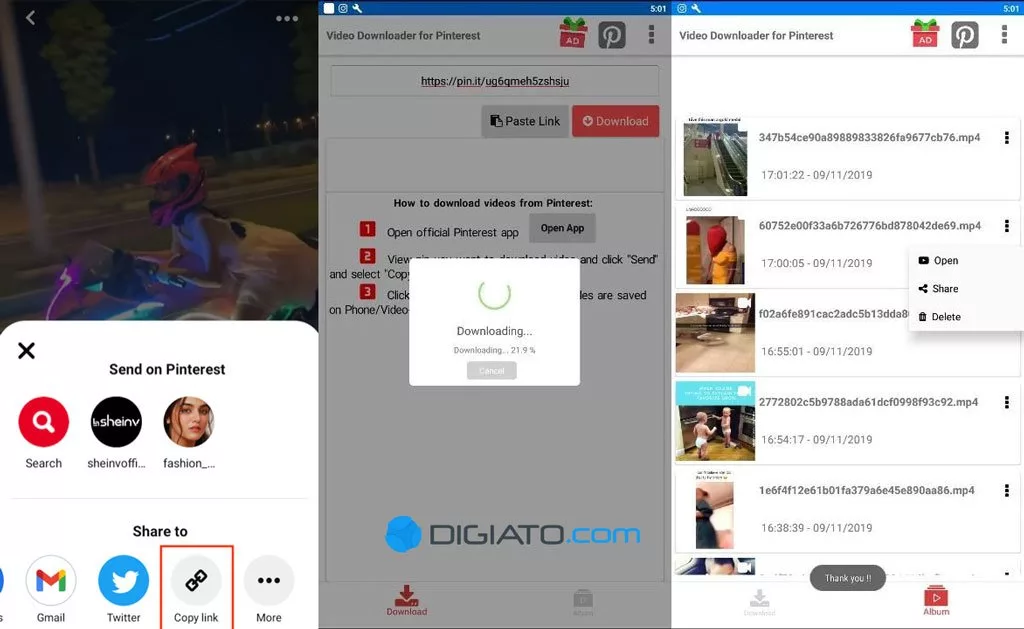 دانلود ویدیو از پینترست (کیفیت بالا) با چندین روش آسان و سریع_اسکوار 32 دانلود محتوا Pinterest