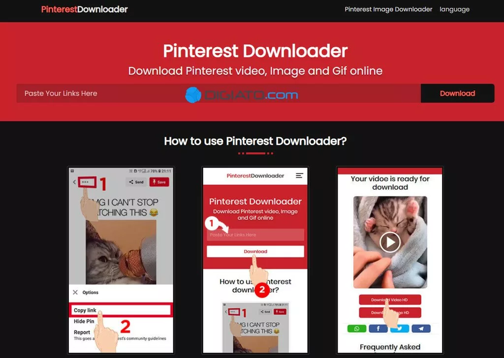 دانلود ویدیو از پینترست (کیفیت بالا) با چندین روش آسان و سریع_اسکوار 45 دانلود محتوا Pinterest