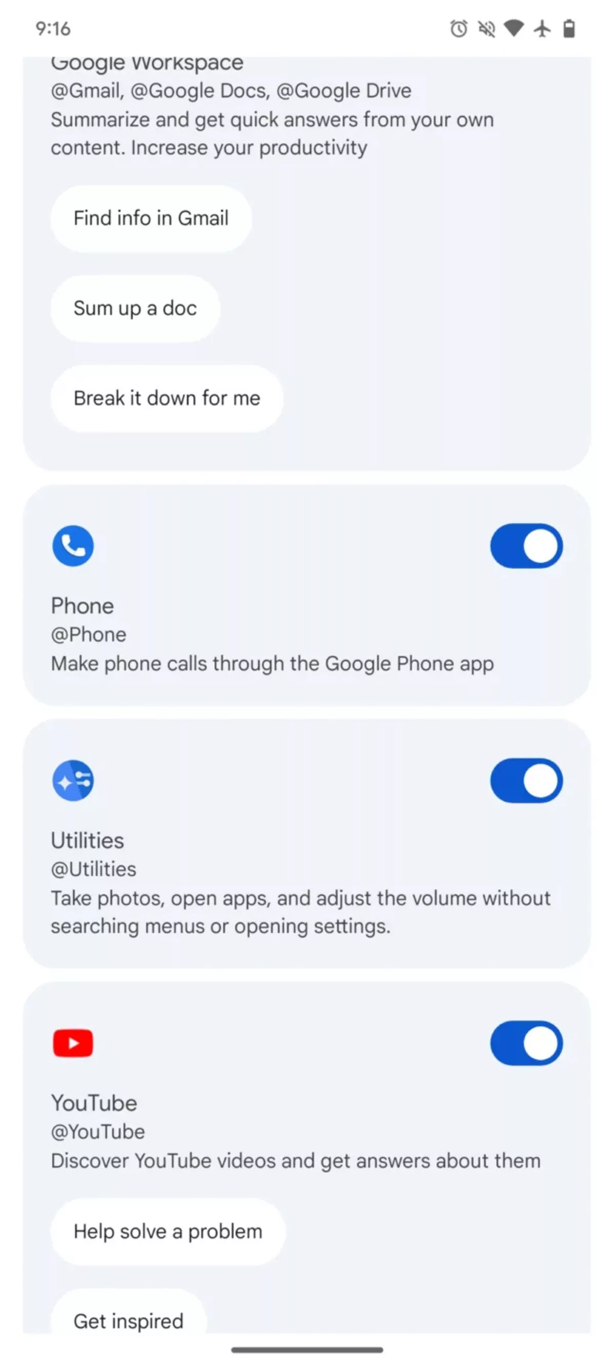 گوگل بهزودی افزونههای جذابی برای هوش مصنوعی جمینای اراعه میکند_اسکوار 2 افزونه Phone برای جمینای