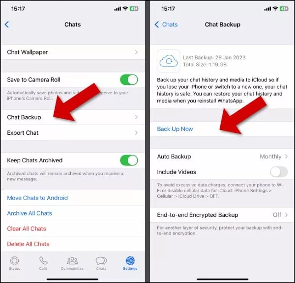 نحوه انتقال واتساپ به گوشی تازه بدون پاک شدن اطلاعات (اندروید+IOS)_اسکوار 25 1726877287 345 نحوه انتقال واتساپ به گوشی تازه بدون پاک شدن اطلاعات.webp