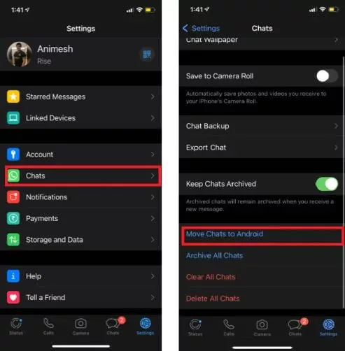 نحوه انتقال واتساپ به گوشی تازه بدون پاک شدن اطلاعات (اندروید+IOS)_اسکوار 31 1726877287 802 نحوه انتقال واتساپ به گوشی تازه بدون پاک شدن اطلاعات.webp