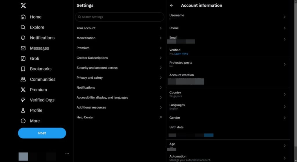 تغییر نام کاربری ایکس