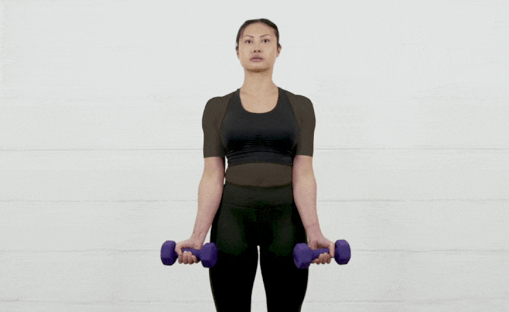 ورزش با دمبل - جلوبازو با دمبل